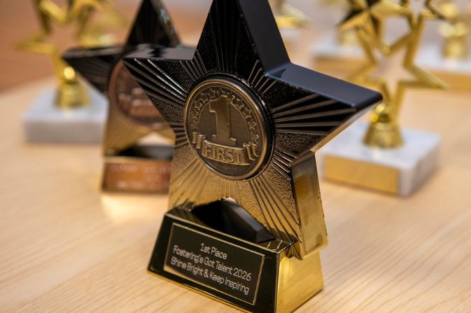 Trophy for fostering's got talent