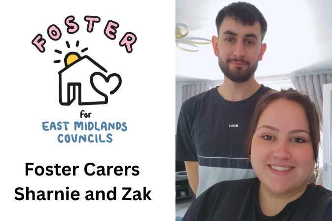 Foster carers Sharnie and Zak
