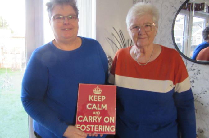 Foster carers Shelley and Lyn